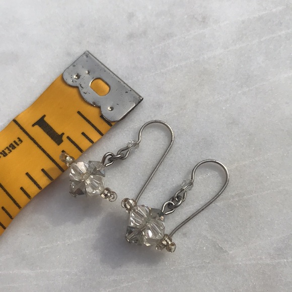 Crystal bead drop earrings - Picture 4 of 5